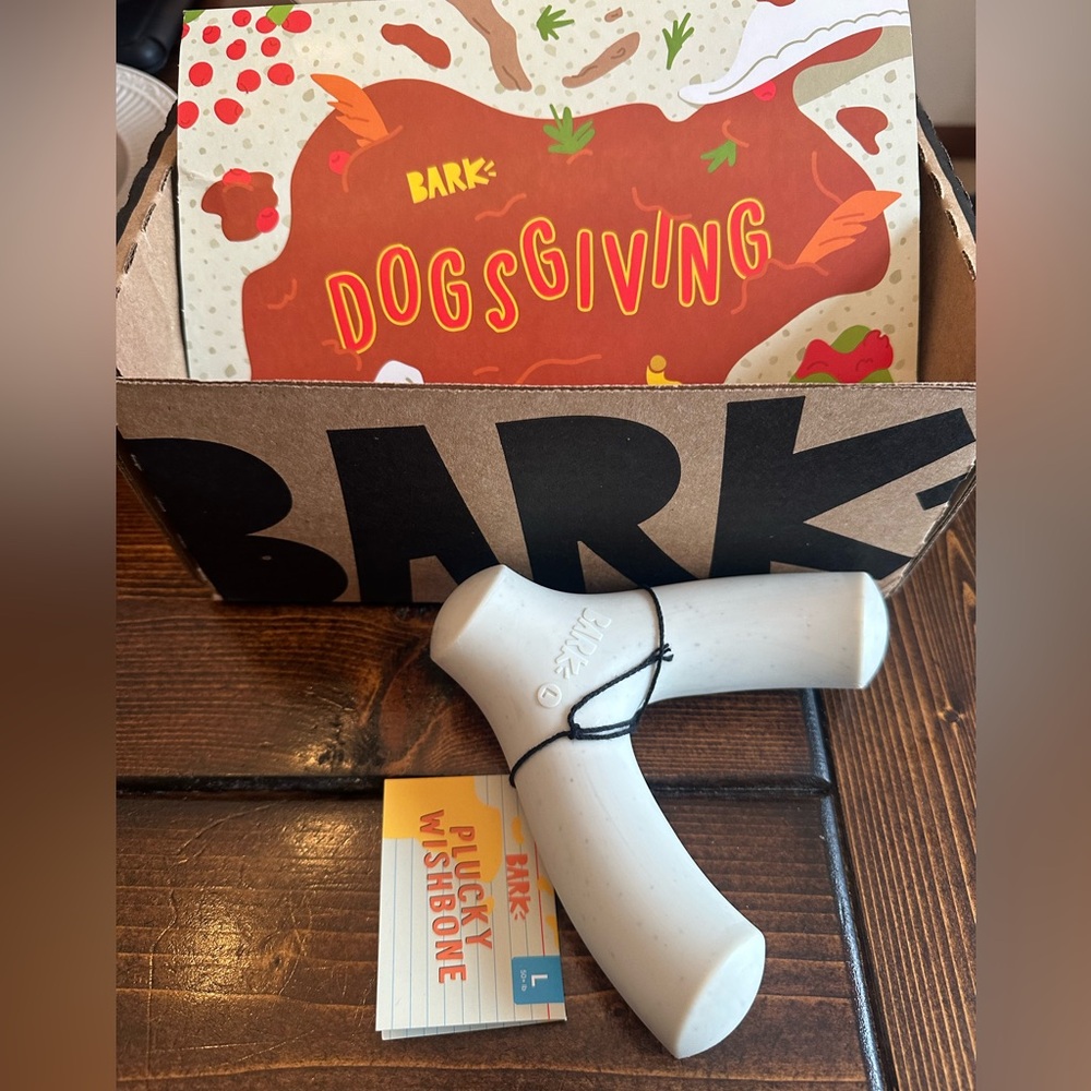 Plucky Wish Bone - super chewer Bark Box!